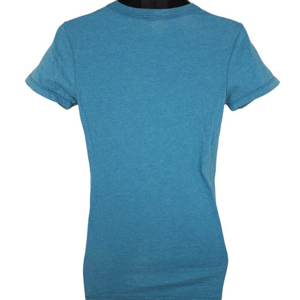 Obey T Shirt Womens Size Small Blue Arrow Made In USA - Picture 4 of 6